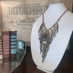 Express Brand • southwest • Braided Leather • Extensive bead and chain work